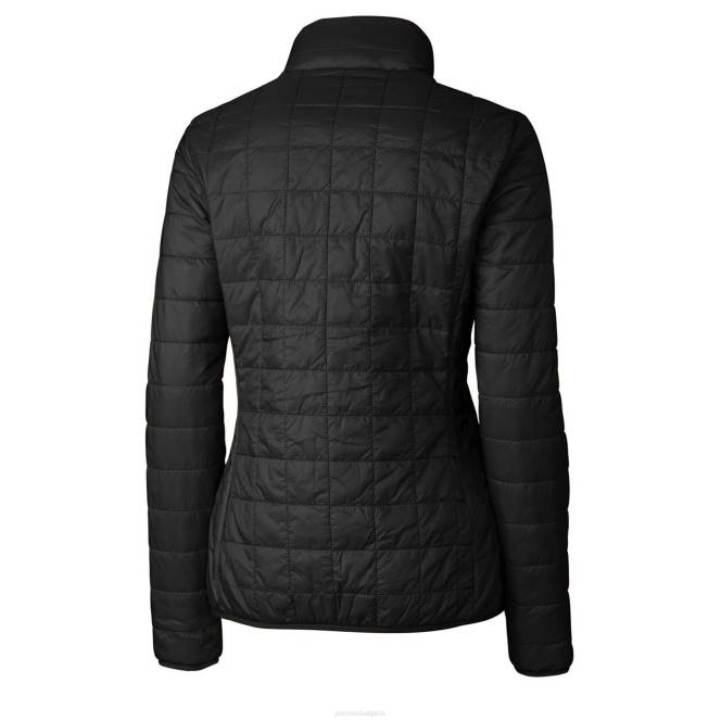 облекло Patriots Jersey cutter & buck black throwback лого rainier primaloft еко пухено яке с пълен цип Жени T8TH1088