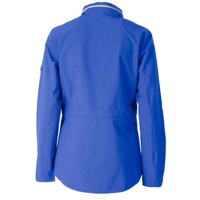 облекло Patriots Jersey cutter & buck blue throwback яке за дъжд с пълен цип с лого Жени T8TH1100