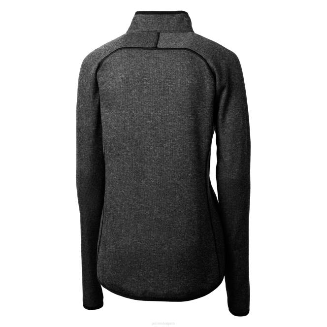 облекло Patriots Jersey cutter & buck charcoal шлем лого грот пуловер плетено яке с цял цип Жени T8TH857