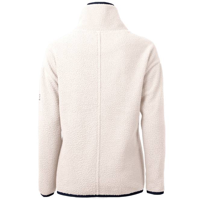 облекло Patriots Jersey cutter & buck cream americana cascade еко шерпа пуловер яке с половин цип Жени T8TH1013