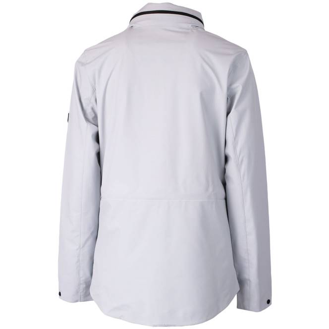 облекло Patriots Jersey cutter & buck grey връщащо се яке с лого и пълен цип за дъжд Жени T8TH1101