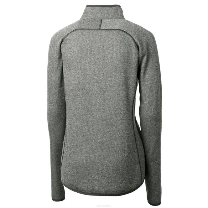 облекло Patriots Jersey cutter & buck heather grey throwback лого грот пуловер плетено поларено яке с цял цип Жени T8TH1046