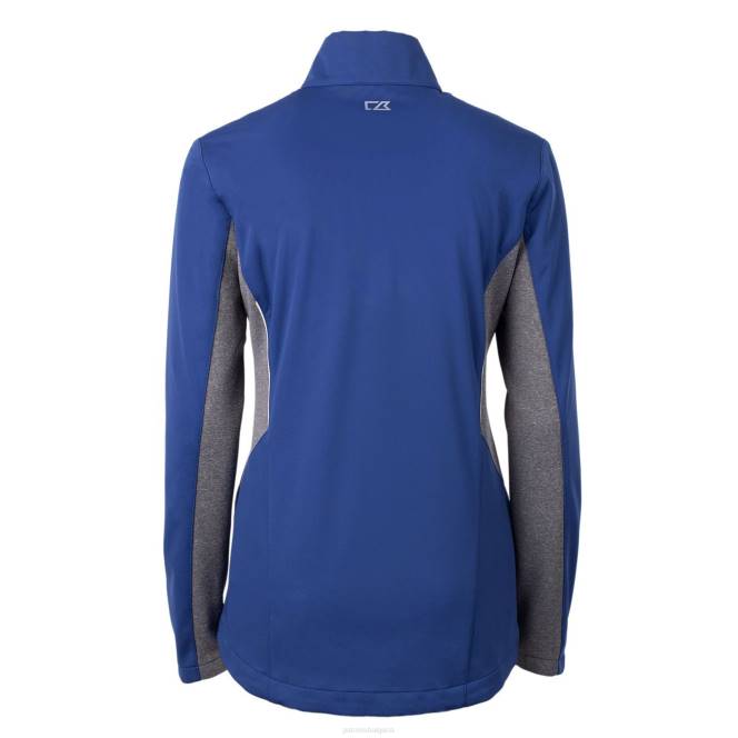 облекло Patriots Jersey cutter & buck royal throwback logo navigate меко яке с пълен цип Жени T8TH1056