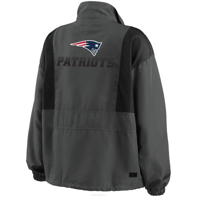 облекло Patriots Jersey облекло от erin andrews charcoal popover яке с половин цип Жени T8TH961