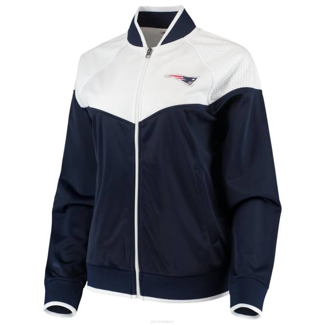 облекло Patriots Jersey g-iii 4her by carl banks тъмносиньо/бяло спортно яке с реглан с пълен цип Жени T8TH975