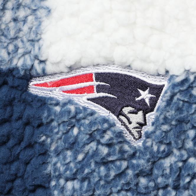 облекло Patriots Jersey g-iii 4her от carl banks тъмносиньо карирано яке с шерпа с четвърт цип Жени T8TH954