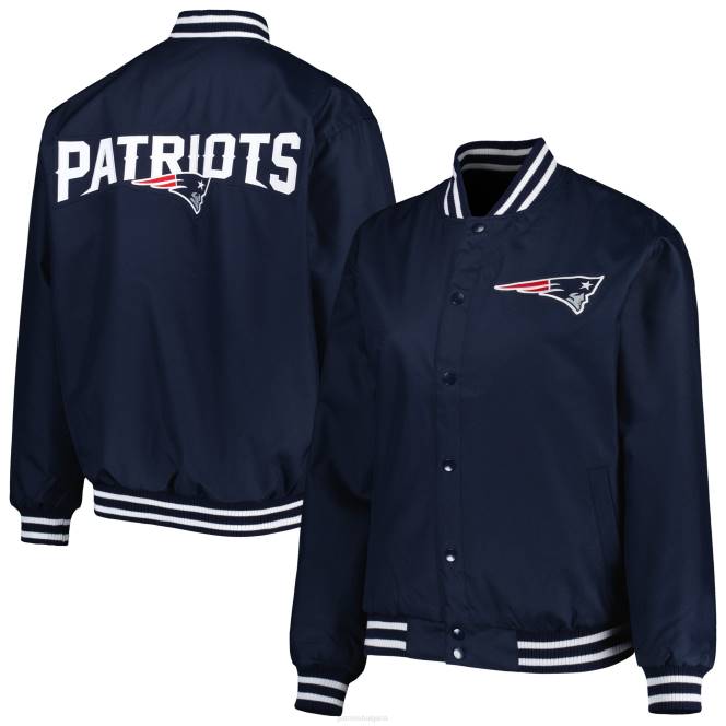 облекло Patriots Jersey jh дизайн тъмносиньо голямо яке с цял щрак Жени T8TH1002