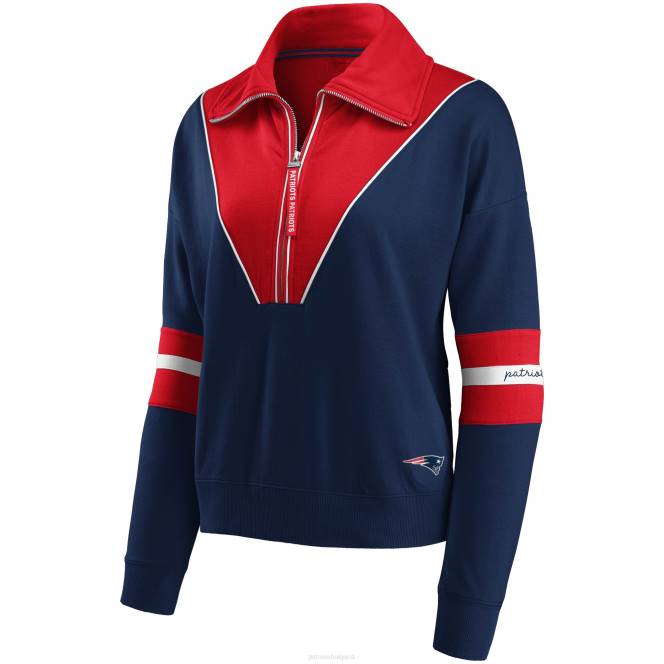 облекло Patriots Jersey wear by erin andrews тъмносиньо яке с половин цип Жени T8TH933