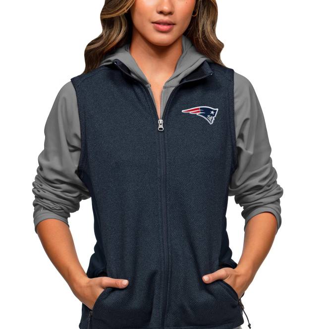 облекло Patriots Jersey антигуа, темносиня жилетка с цял цип и затваряне Жени T8TH981