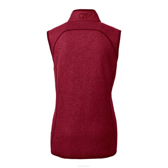 облекло Patriots Jersey cutter & buck червена каска лого грот пуловер жилетка с пълен цип Жени T8TH848