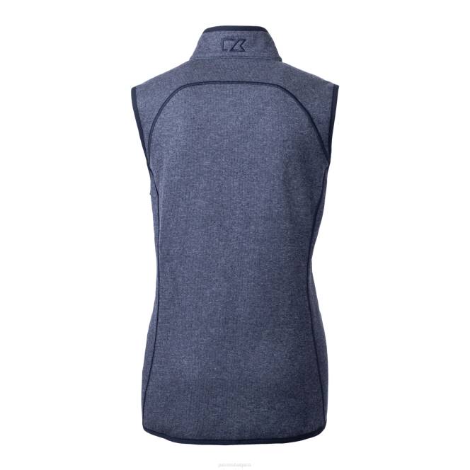 облекло Patriots Jersey cutter & buck тъмносиня каска лого грот пуловер жилетка с пълен цип Жени T8TH862