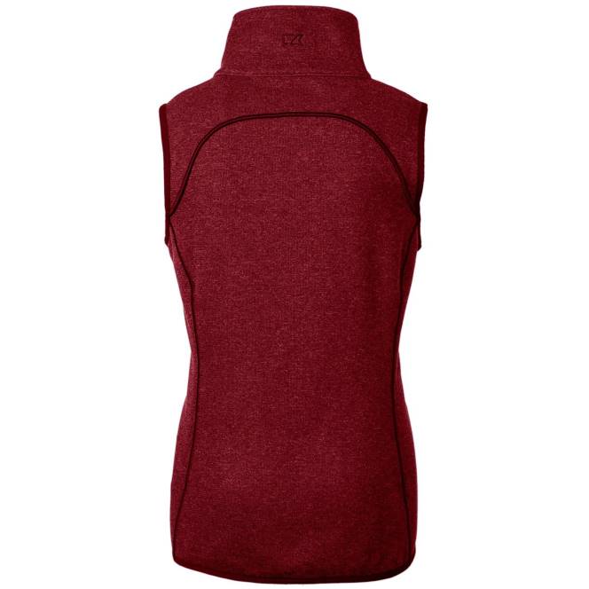 облекло Patriots Jersey cutter & buck heateded червен грот жилетка с пълен цип Жени T8TH1006