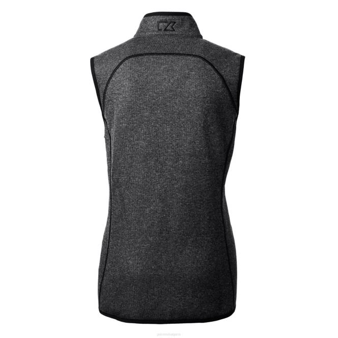 облекло Patriots Jersey cutter & buck heather charcoal връщане лого грот основен пуловер плетен полар жилетка с цял цип Жени T8TH1008