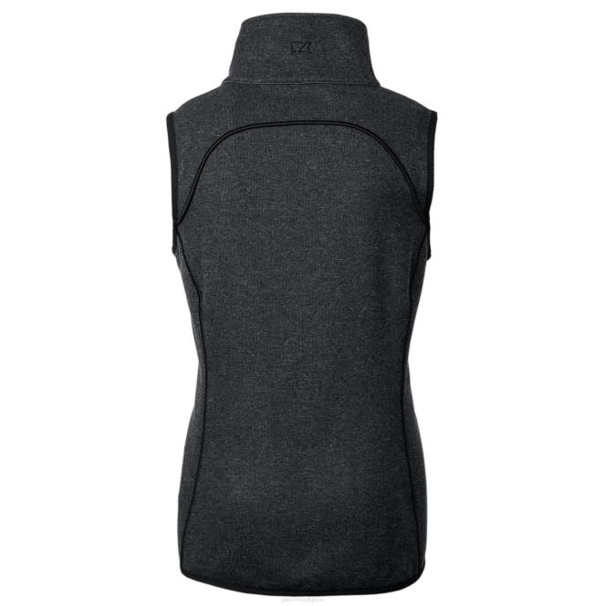 облекло Patriots Jersey cutter & buck heather charcoal връщане лого грот жилетка с пълен цип Жени T8TH1010