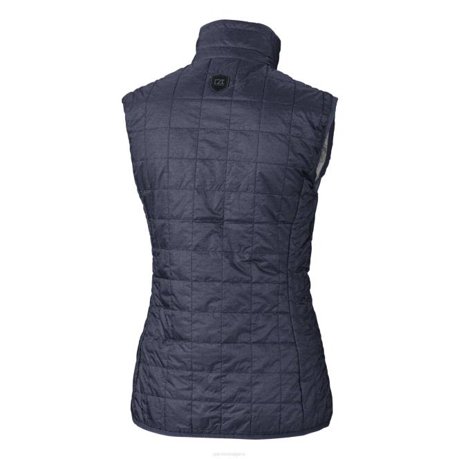 облекло Patriots Jersey cutter & buck heather navy шлем лого rainier primaloft еко изолирана жилетка с цип Жени T8TH865