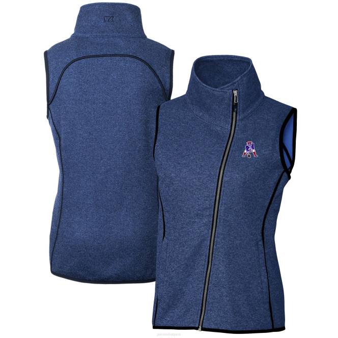 облекло Patriots Jersey cutter & buck heather royal връщане лого грот жилетка с пълен цип Жени T8TH1009