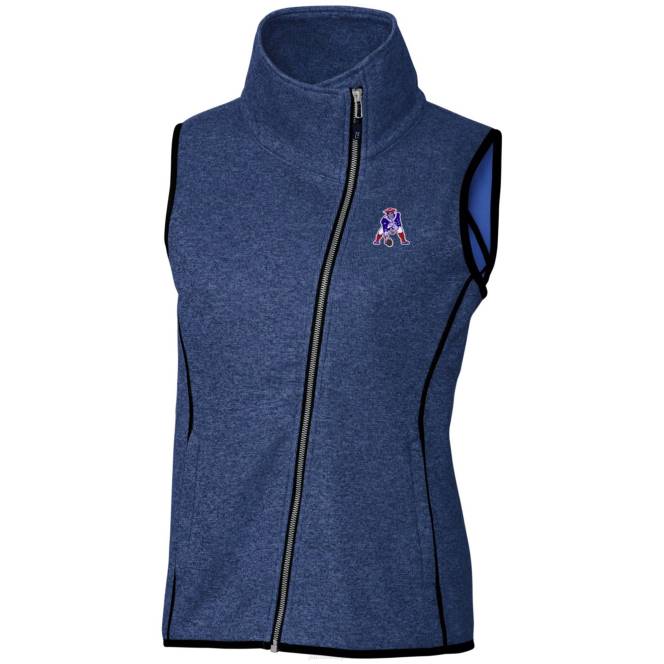 облекло Patriots Jersey cutter & buck heather royal връщане лого грот жилетка с пълен цип Жени T8TH1009