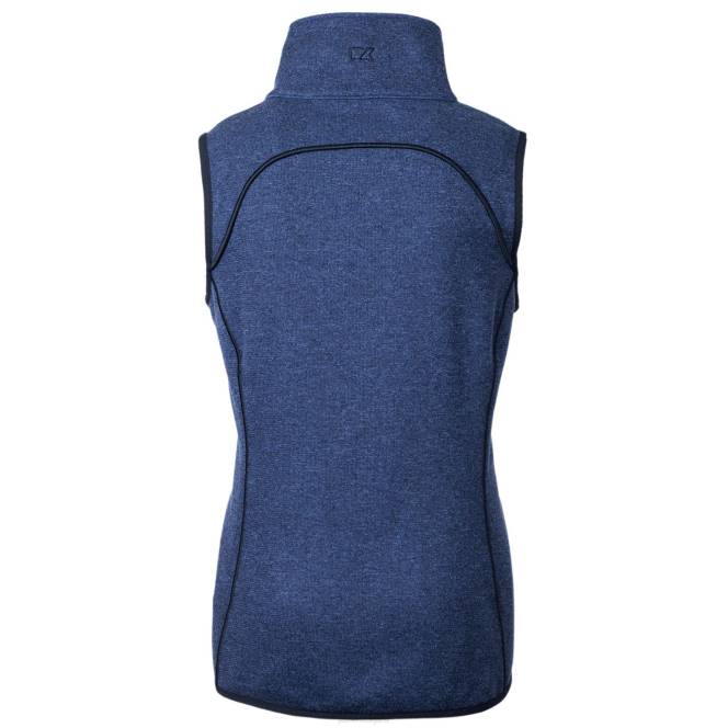 облекло Patriots Jersey cutter & buck heather royal връщане лого грот жилетка с пълен цип Жени T8TH1009