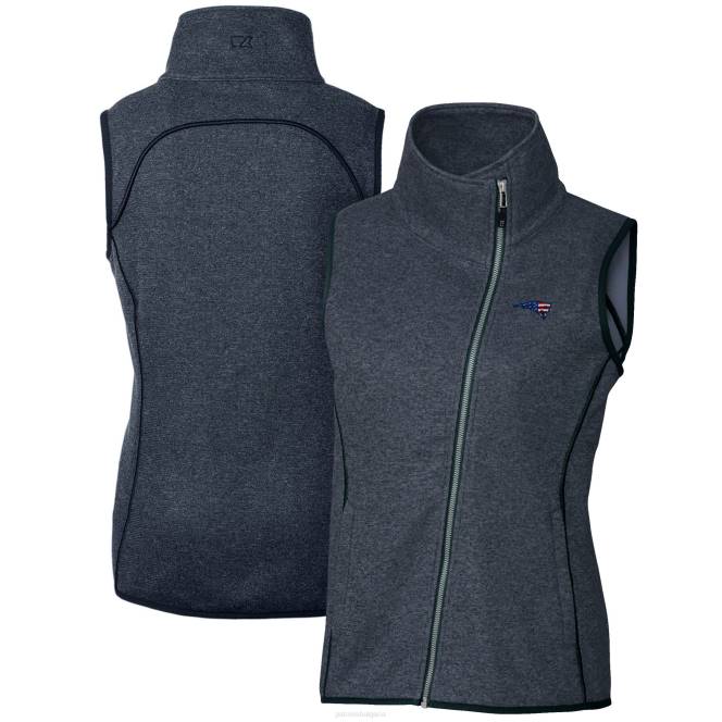 облекло Patriots Jersey cutter & buck heathered флотска жилетка с пълен цип Жени T8TH1005