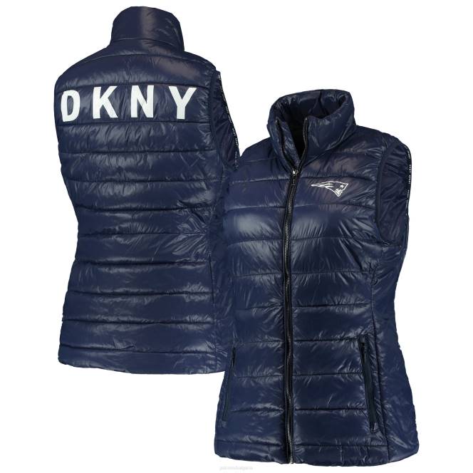 облекло Patriots Jersey dkny sport navy harper ватирана жилетка с пълен цип Жени T8TH1113