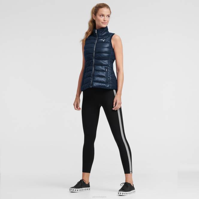 облекло Patriots Jersey dkny sport navy harper ватирана жилетка с пълен цип Жени T8TH1113
