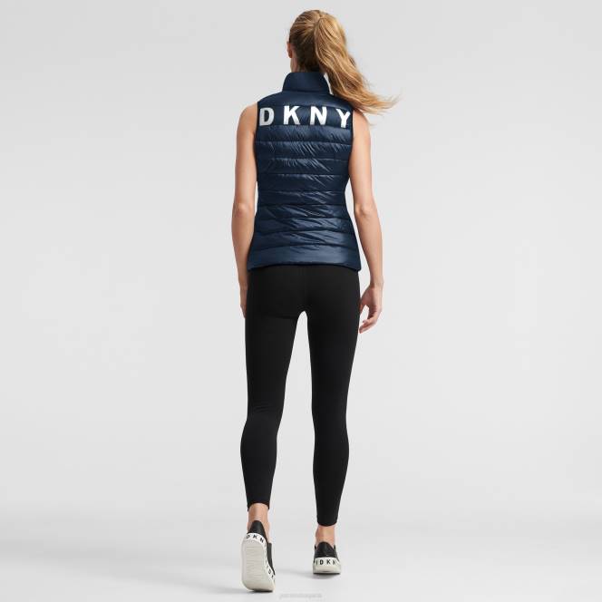 облекло Patriots Jersey dkny sport navy harper ватирана жилетка с пълен цип Жени T8TH1113