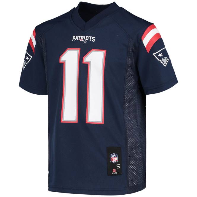 облекло Patriots Jersey Джулиан Еделман флотска реплика на футболна фланелка деца T8TH3049