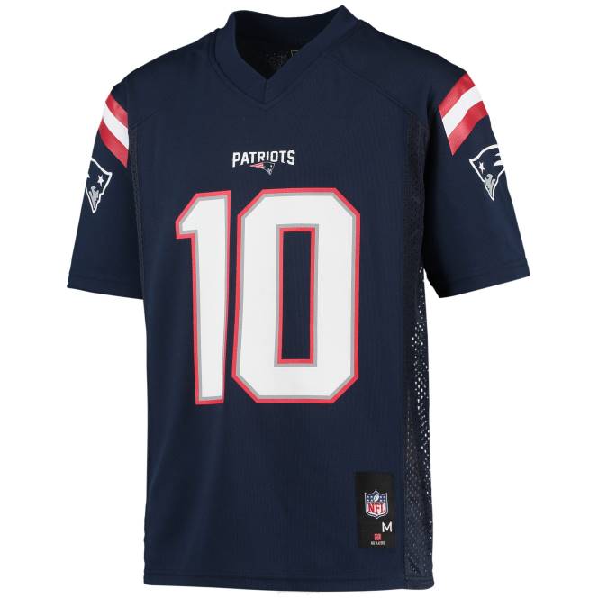 облекло Patriots Jersey mac jones флотска реплика на фланелка на играч деца T8TH3057