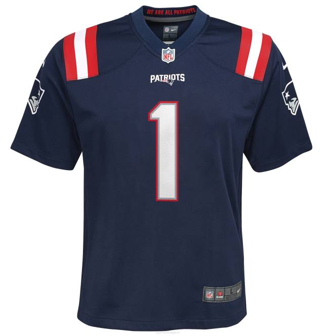 облекло Patriots Jersey nike cam newton navy игра фланелка деца T8TH3053