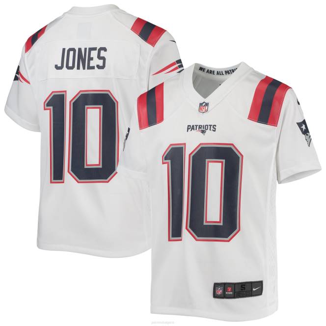 облекло Patriots Jersey nike mac jones бяла фланелка за игри деца T8TH3054