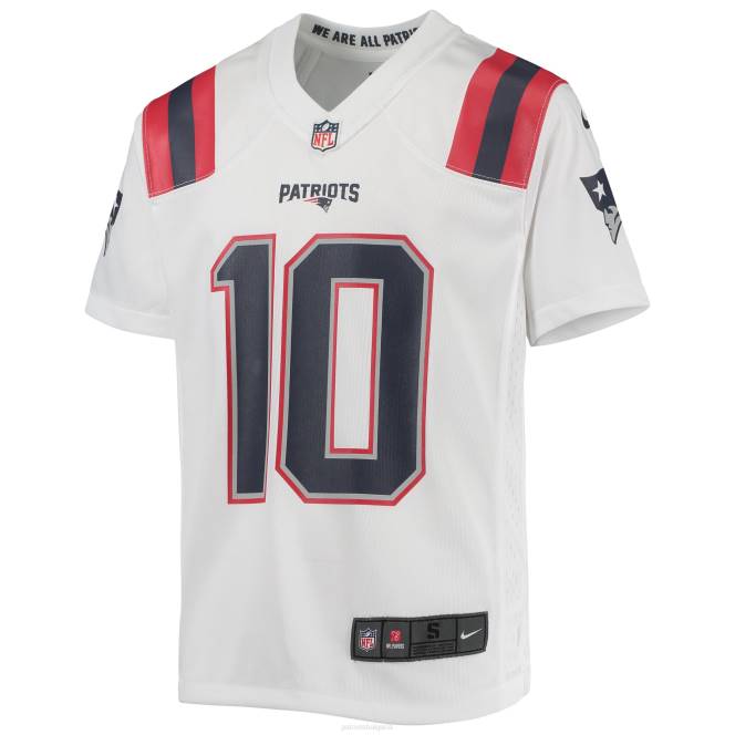 облекло Patriots Jersey nike mac jones бяла фланелка за игри деца T8TH3054
