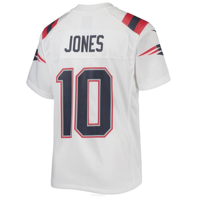облекло Patriots Jersey nike mac jones бяла фланелка за игри деца T8TH3054