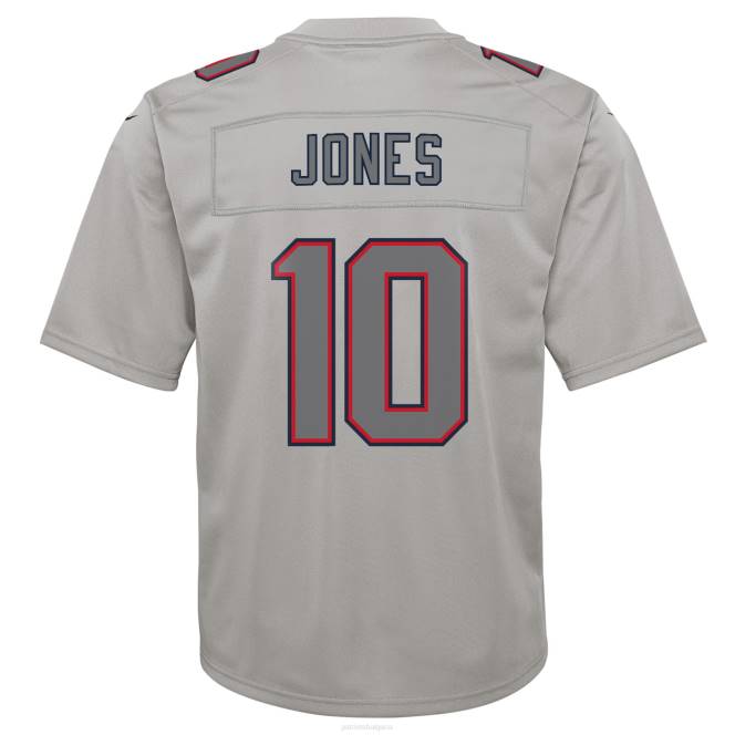 облекло Patriots Jersey nike mac jones grey атмосфера модна фланелка за игра деца T8TH3058