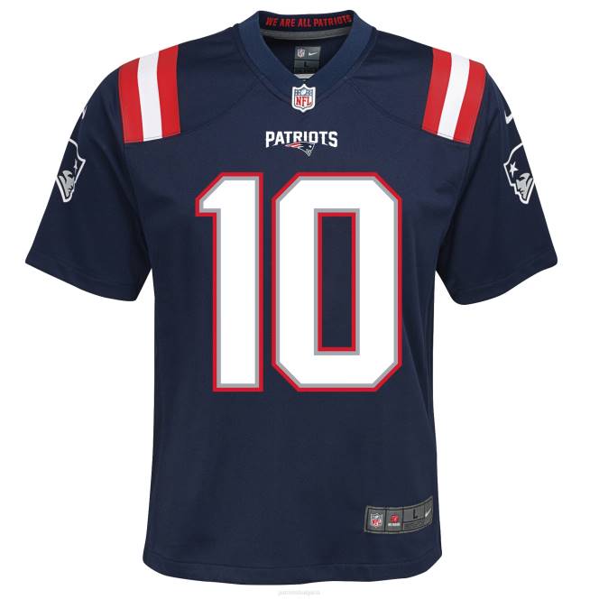 облекло Patriots Jersey nike mac jones navy игра фланелка деца T8TH3047