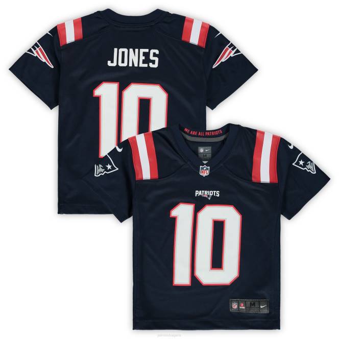 облекло Patriots Jersey предучилищна фланелка за игри nike mac jones navy деца T8TH3052