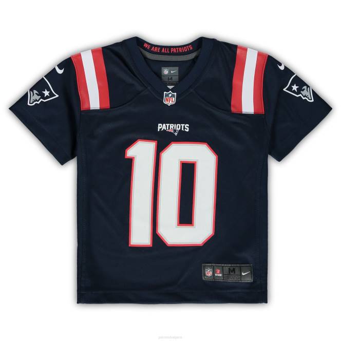 облекло Patriots Jersey предучилищна фланелка за игри nike mac jones navy деца T8TH3052