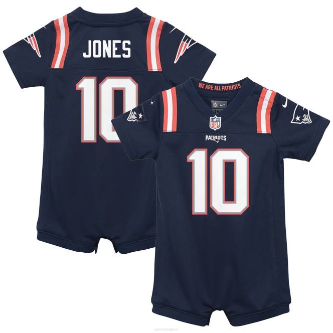 облекло Patriots Jersey новородено и бебе nike mac jones navy game гащеризон трико деца T8TH3046