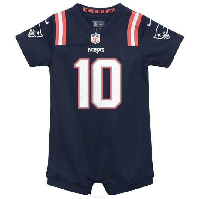 облекло Patriots Jersey новородено и бебе nike mac jones navy game гащеризон трико деца T8TH3046