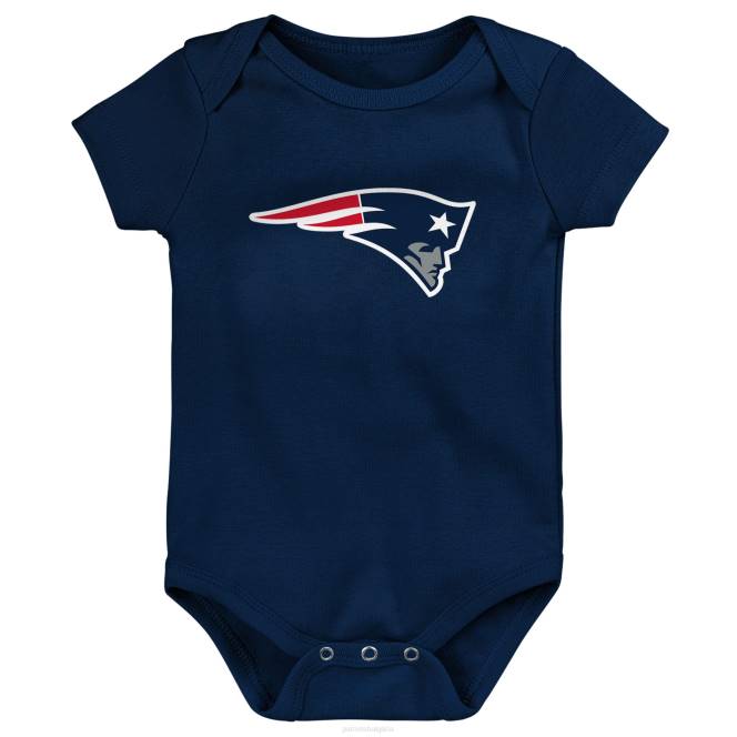 облекло Patriots Jersey бебешки тъмносиньо/червено/сиво с 3 комплекта игра върху боди деца T8TH3066