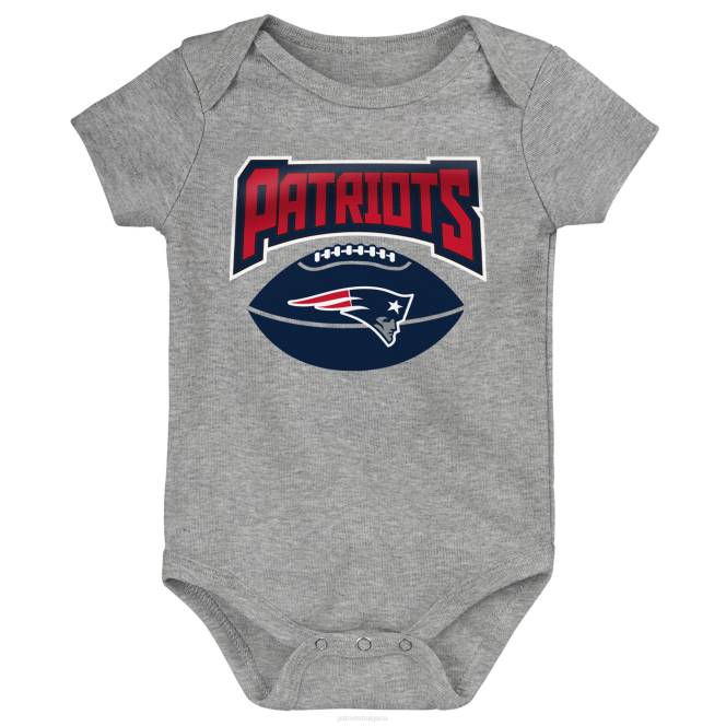 облекло Patriots Jersey бебешки тъмносиньо/червено/сиво с 3 комплекта игра върху боди деца T8TH3066