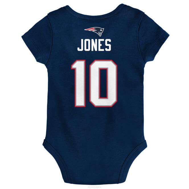 облекло Patriots Jersey бебешко боди mac jones navy mainliner име и номер деца T8TH3072