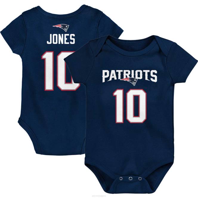 облекло Patriots Jersey боди за новородени и бебета mac jones navy mainliner player име и номер деца T8TH3071