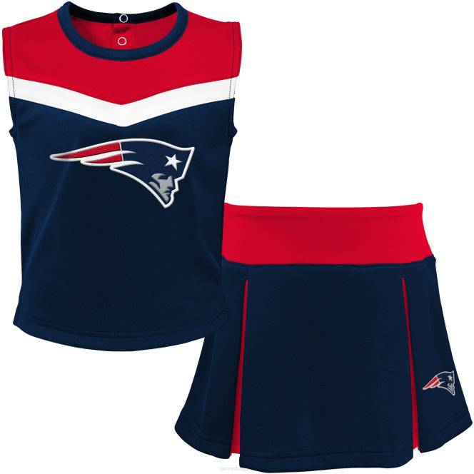 облекло Patriots Jersey морско/червен комплект мажоретки от две части деца T8TH2934