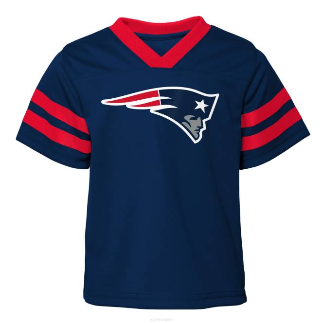 облекло Patriots Jersey комплект горнище и панталони от трико с V-образно деколте за деца в синьо/червено червено деца T8TH3060