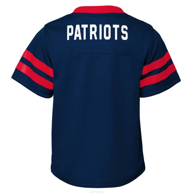 облекло Patriots Jersey комплект горнище и панталони от трико с V-образно деколте за деца в синьо/червено червено деца T8TH3060