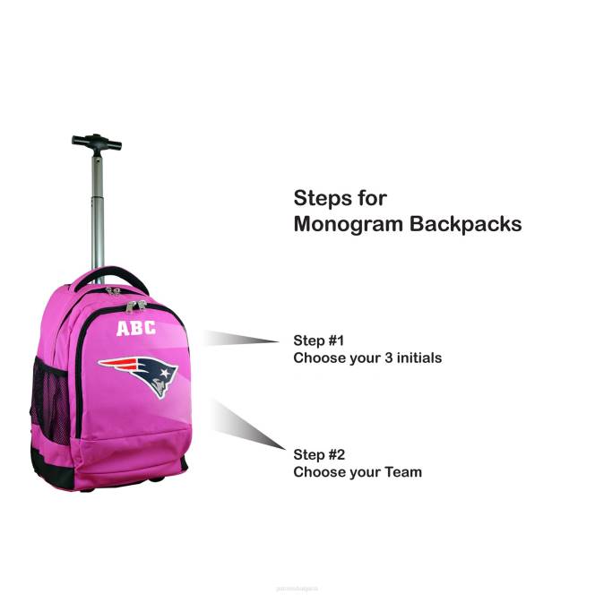 аксесоари Patriots Jersey mojo pink 19'' персонализирана първокласна раница на колела деца T8TH2932
