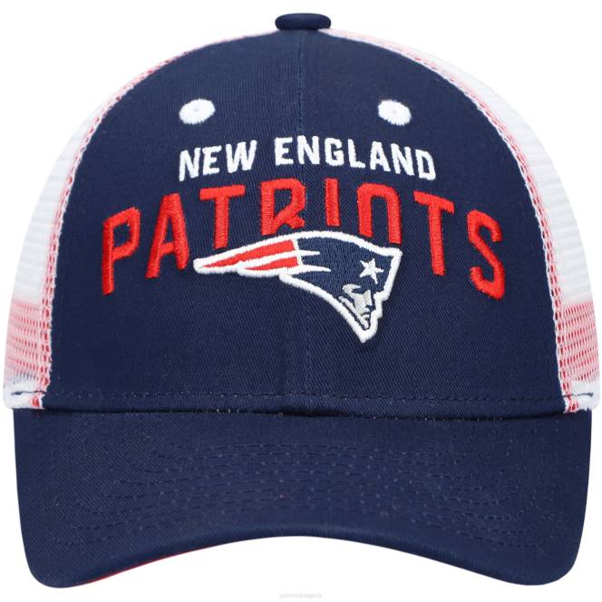 аксесоари Patriots Jersey предучилищна тъмносиня/бяла мрежеста шапка със закопчаване на гърба деца T8TH2966