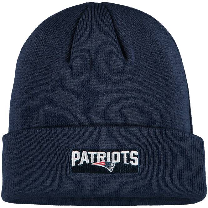 аксесоари Patriots Jersey тъмносиня базова плетена шапка с маншети деца T8TH2989