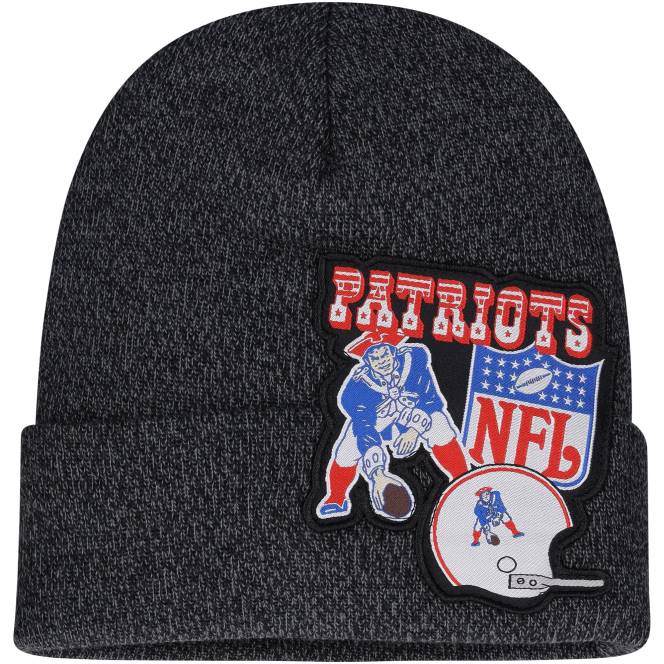 аксесоари Patriots Jersey mitchell & ness черна xl плетена шапка с маншети деца T8TH3010