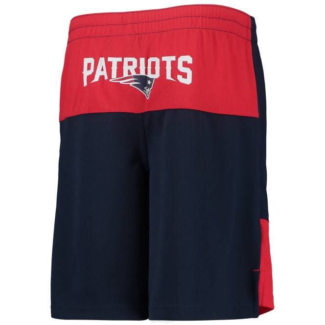 облекло Patriots Jersey mac jones военноморски шорти с име и номер на играча деца T8TH3080